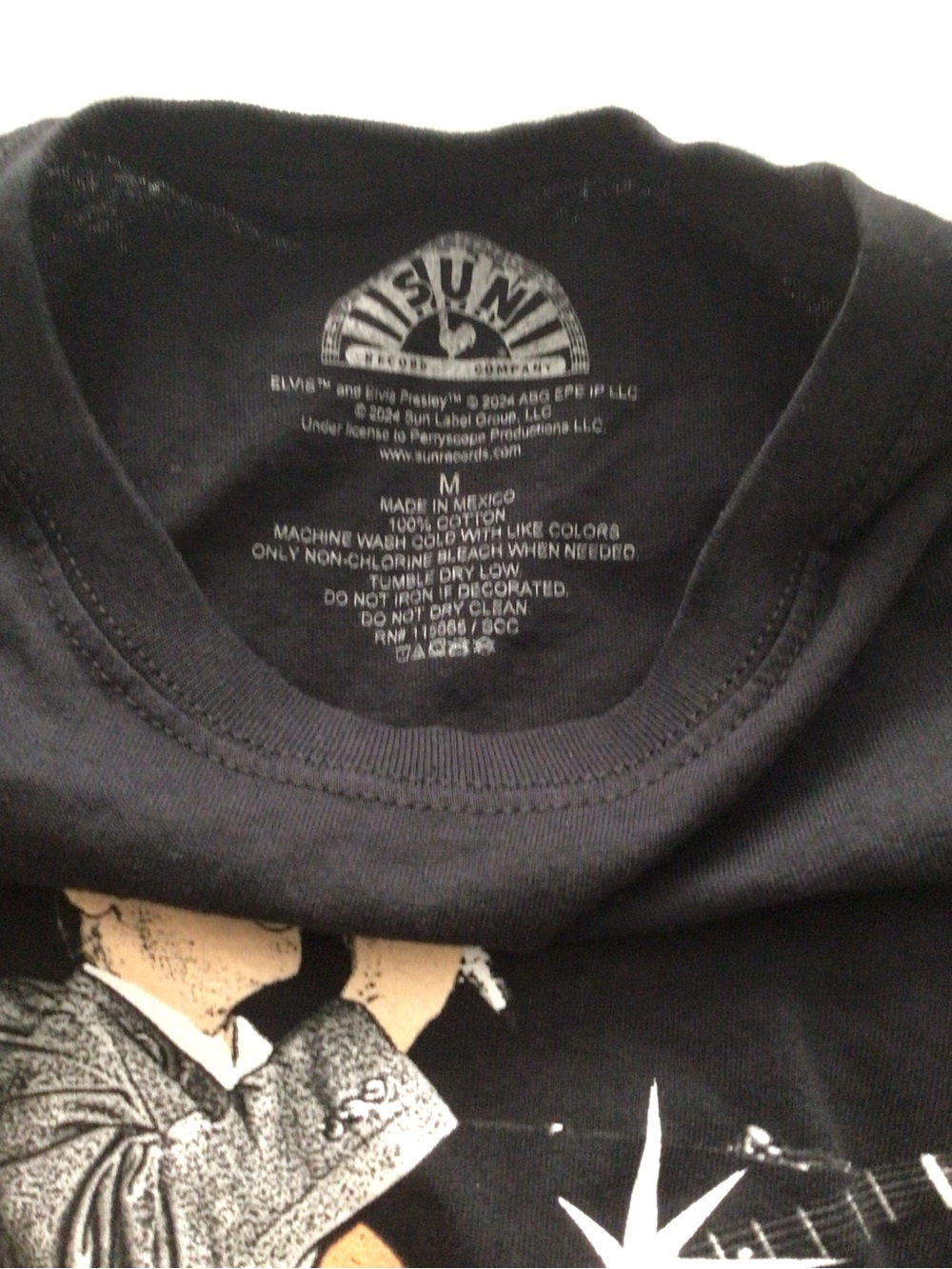 Elvis Presley Sun Record Company Graphic Black Tee - Medium - Picture 3 of 7